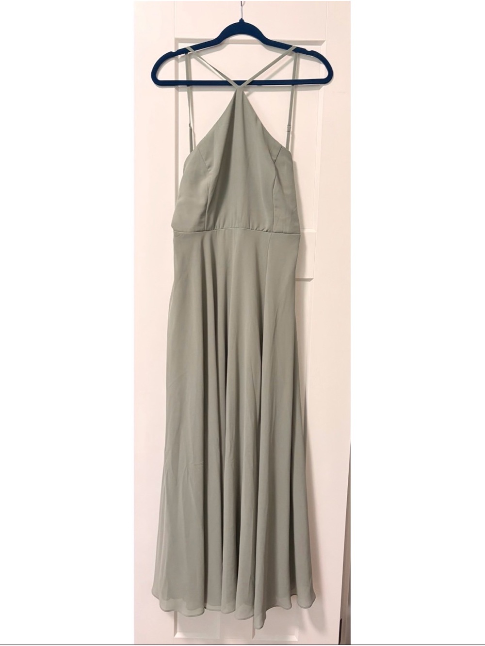 Lulu's Sage Green Halter Maxi Dress